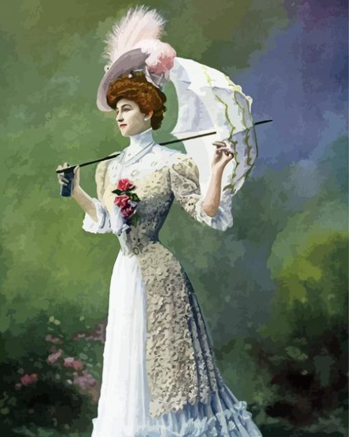 Classy Woman In Gown paint by number