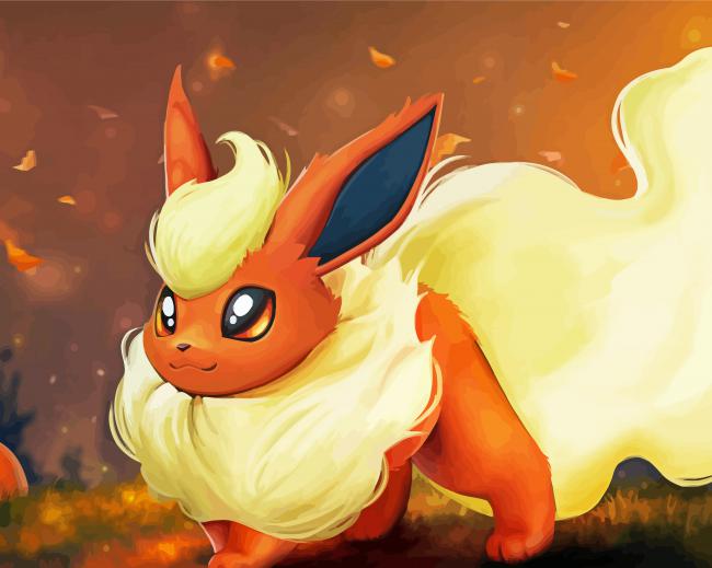 Cool Flareon Paint by number