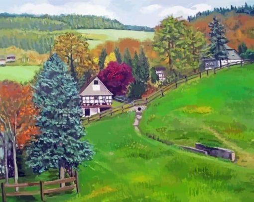 Cool Germany Countryside paint by number