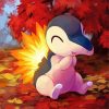 Cute Cyndaquil paint by number