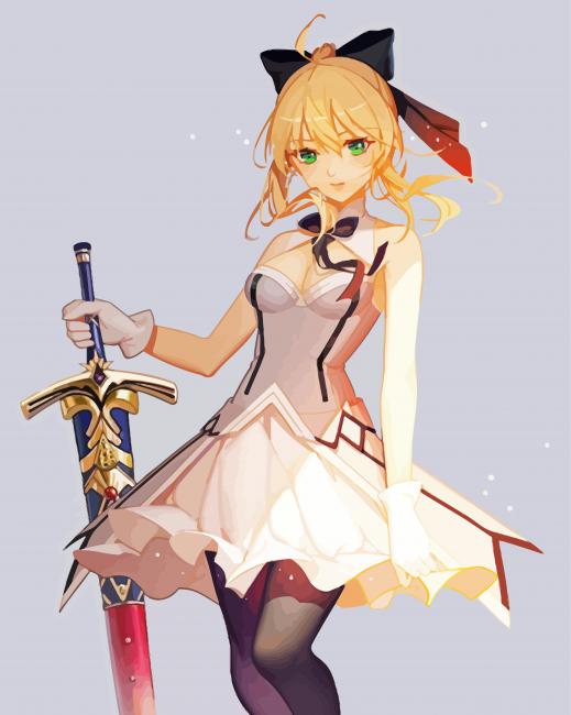 Cute Saber Lilly paint by number