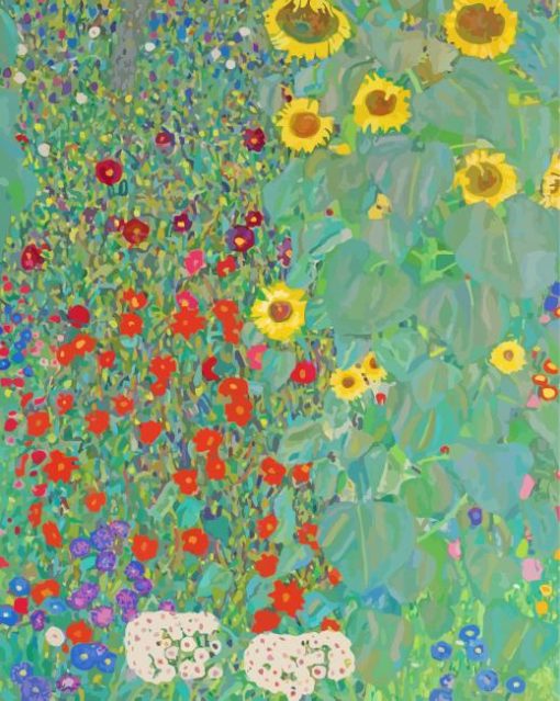 Gusta Klimt Flowers Art Paint by number