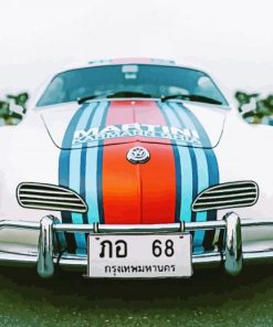 Karmann Ghia Car Front paint by number
