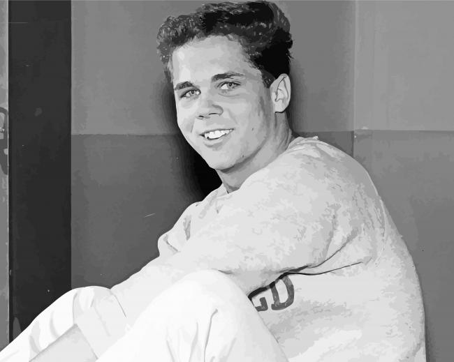 Monochrome Tony Dow paint by number