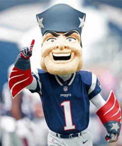 Pat Patriot Mascot paint by number
