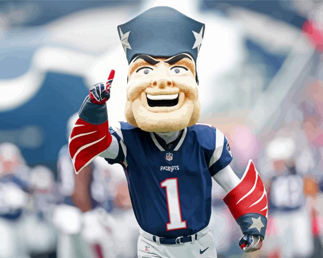 Pat Patriot Mascot paint by number
