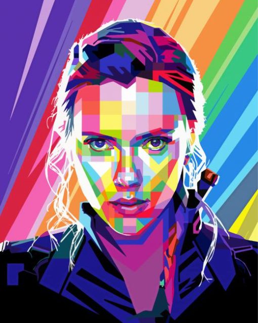 Scarlett Johansson Pop Art paint by number