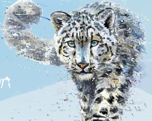 Snow Leopard Art Paint by number