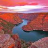 Sunrise At Flaming Gorge paint by number