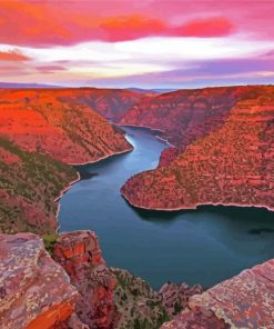 Sunrise At Flaming Gorge paint by number