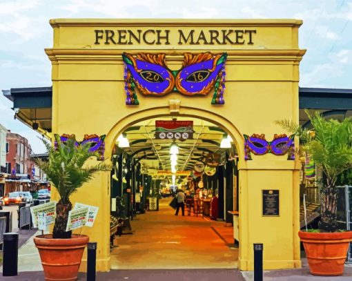 The French Market paint by number