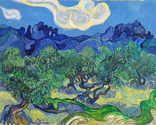 Van Gogh Olive Trees paint by number