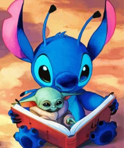 Stitch And Grogu Paint By Numbers