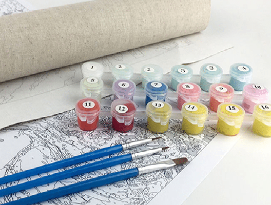 Get a comfortable flat desk or table in which to paint and lay your canvas down